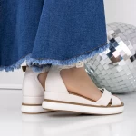 Sandale Dama cu Platforma 3GZ56 Alb » MeiShop.Ro