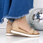 Sandale Dama cu Platforma 3GZ56 Bej » MeiShop.Ro