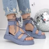 Sandale Dama cu Talpa Joasa 3HXS57 Jeans Blue | Mei