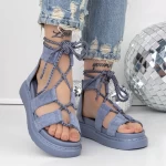 Sandale Dama cu Talpa Joasa 3HXS57 Jeans Blue » MeiShop.Ro