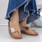 Sandale Dama cu Talpa Joasa 3GZ32 Roz » MeiShop.Ro