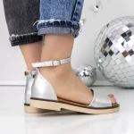 Sandale Dama cu Talpa Joasa 3H25 Argintiu » MeiShop.Ro