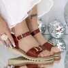 Sandale Dama cu Talpa Joasa 3GZ100 Maro | Mei