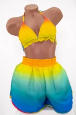 Costum de Baie Dama 4 Piese H55 Multicolor | Meina » MeiShop.Ro