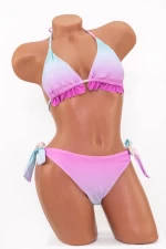 Costum de Baie Dama 4 Piese H55 Roz-Albastru | Meina » MeiShop.Ro