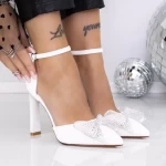 Pantofi Stiletto 3ADC68 WHITE | MEI