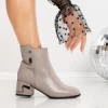 Botine cu Toc Gros 3AL83 GREY | MEI