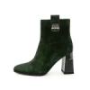 Ghete Dama din piele naturala K99021R DARK GREEN | ADVANCER