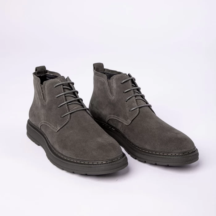 Ghete barbati din piele naturala AL213-A21 Gri | Advancer » MeiShop.Ro
