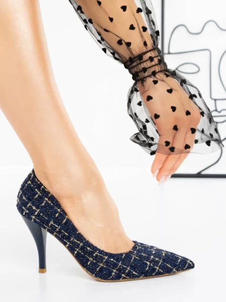 Pantofi Stiletto G1716 BLUE | GALLEVANI