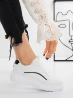 Sneakers Dama 3XJA20 WHITE-BLACK | MEI