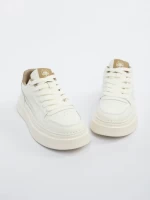 Pantofi Casual Barbati 2502-1 WHITE-BEIGE | MEI