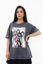 Tricou Dama FIT101065 GRI INCHIS | KIKIRIKI