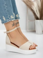 Sandale Dama cu Platforma 2PT3 BEIGE | MEI