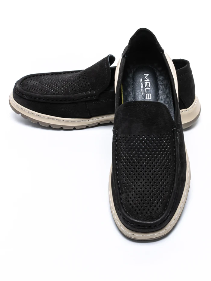 Mocasini Barbati din piele naturala 2852 BLACK | MELS