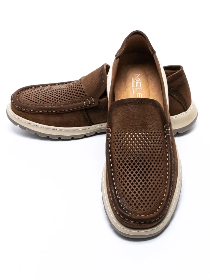 Mocasini Barbati din piele naturala 2852 BROWN | MELS