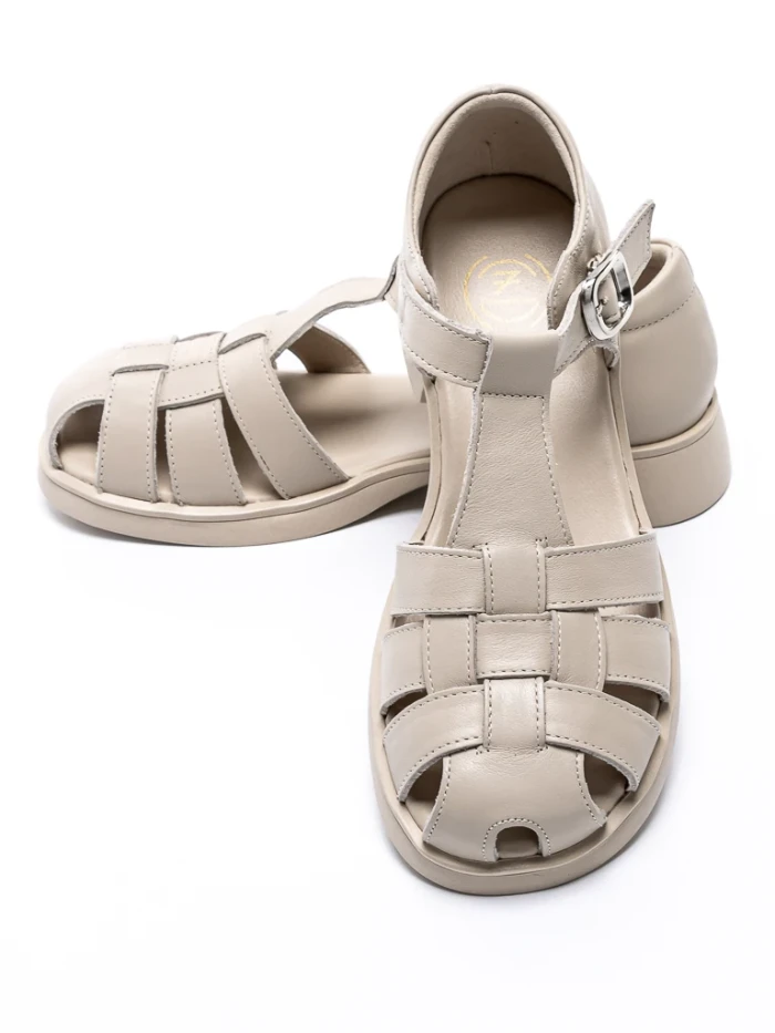Sandale dama cu talpa joasa 7168-1 CREAM | MEI