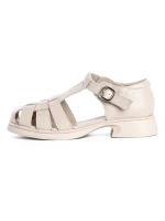Sandale dama cu talpa joasa 7168-1 CREAM | MEI
