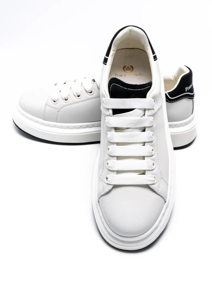Pantofi Sport Barbati 8632 Alb-Negru » MeiShop.Ro