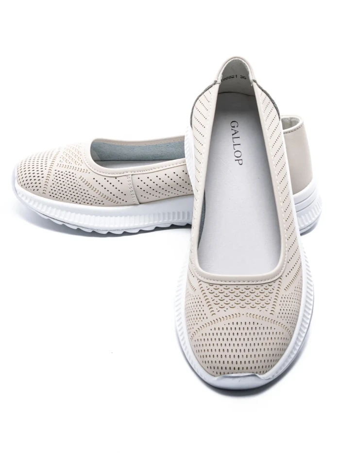 Balerini Dama din piele naturala K98821 APRICOT | GALOP