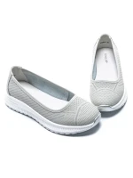 Balerini Dama din piele naturala K98821 GREY | GALOP