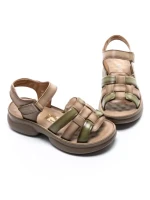 Sandale Dama din piele naturala 2776737 GREEN | ADVANCER