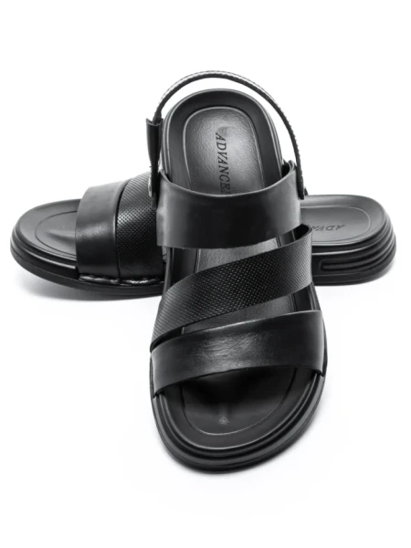 Sandale Barbati din piele naturala 2904-3 BLACK | ADVANCER
