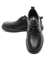 Pantofi Casual Barbati din piele naturala 883L-17 BLACK | ADVANCER