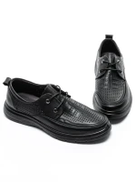 Pantofi Casual Barbati din piele naturala 883L-17 BLACK | ADVANCER