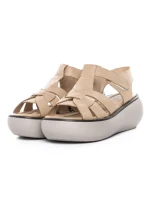 Sandale Dama din piele naturala FF03 APRICOT | ADVANCER