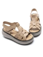 Sandale Dama din piele naturala FF03 APRICOT | ADVANCER