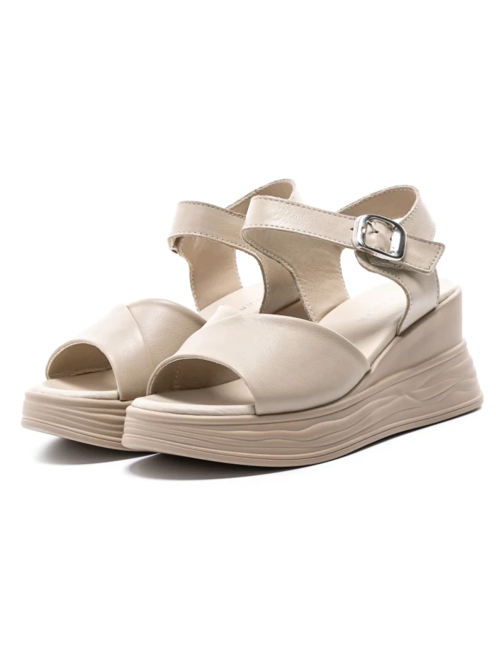 Sandale Dama din piele naturala 8701-1 CREAM | ADVANCER