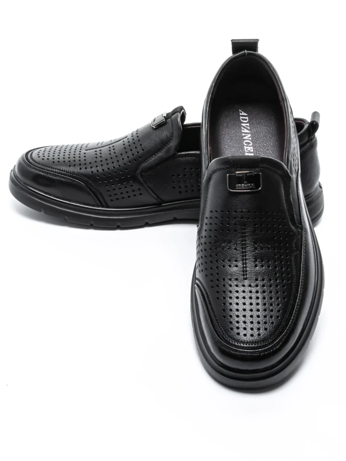 Pantofi Casual Barbati din piele naturala 883L-18 BLACK | ADVANCER