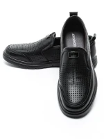 Pantofi Casual Barbati din piele naturala 883L-18 BLACK | ADVANCER