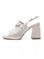 Sandale Dama din piele naturala K347-1 CREAM | ADVANCER