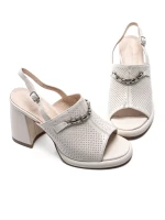 Sandale Dama din piele naturala K347-1 CREAM | ADVANCER