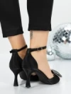 Sandale Dama cu Toc Subtire 5XKK11 BLACK | MEI
