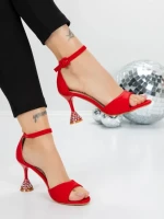 Sandale Dama cu Toc Subtire 5XKK17 RED | MEI