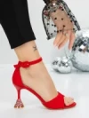 Sandale Dama cu Toc Subtire 5XKK17 RED | MEI