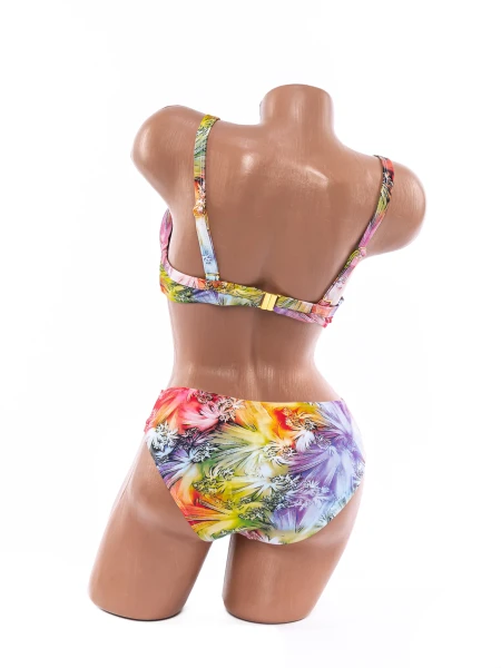 Costum de Baie Dama 2 Piese L2219 Portocaliu-Mov | Meina » MeiShop.Ro