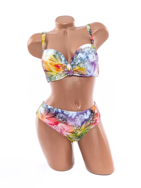 Costum de Baie Dama 2 Piese L2219 Portocaliu-Mov | Meina » MeiShop.Ro