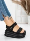Sandale Dama cu Platforma 8577 BLACK | MEI