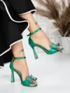 Sandale Dama cu Toc Subtire 5XKK15 GREEN | MEI