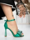 Sandale Dama cu Toc Subtire 5XKK15 GREEN | MEI