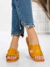 Papuci Dama cu Talpa Joasa 3AW307 YELLOW | MEI