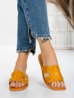 Papuci Dama cu Talpa Joasa 3AW307 YELLOW | MEI