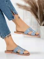 Papuci Dama cu Talpa Joasa 3AW307 BLUE | MEI
