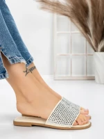 Papuci Dama cu Talpa Joasa 3AQ18 BEIGE | MEI