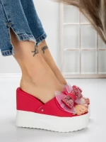 Papuci Dama cu Platforma 3AW326 RED | MEI