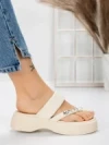 Papuci Dama cu Talpa Joasa 3AW291 BEIGE | MEI